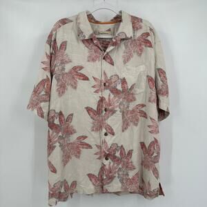 Tommy Bahama Mens Reverse Print Hawaiian Shirt Size XXL‎ Silk Aloha Cruise